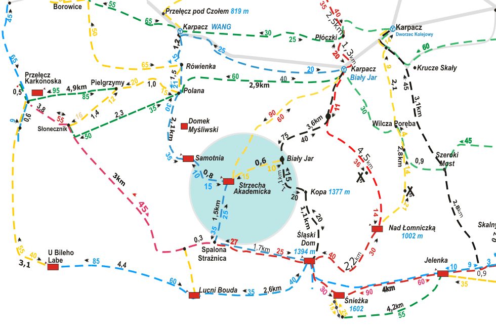 Strzecha Akademicka - plan szlakw